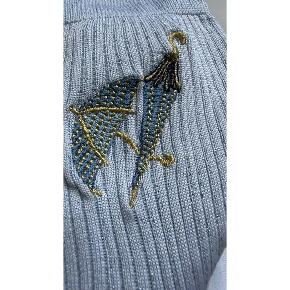 Maria La Rosa Embroidery Silk Socks New